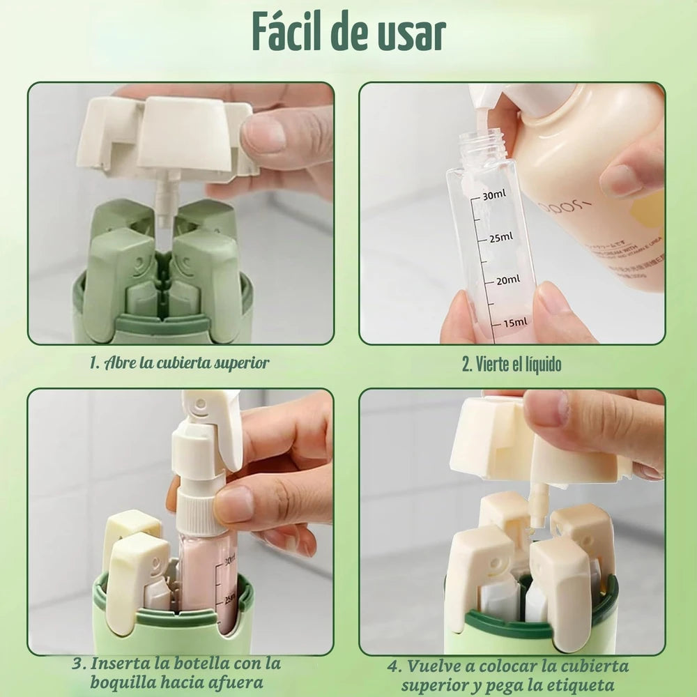 Dispensador de Viaje 4 en 1